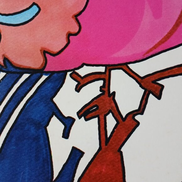 Ferdie Pacheco "Bogie" Vintage signed print 1980 Humphrey Bogart - Picture 5 of 15